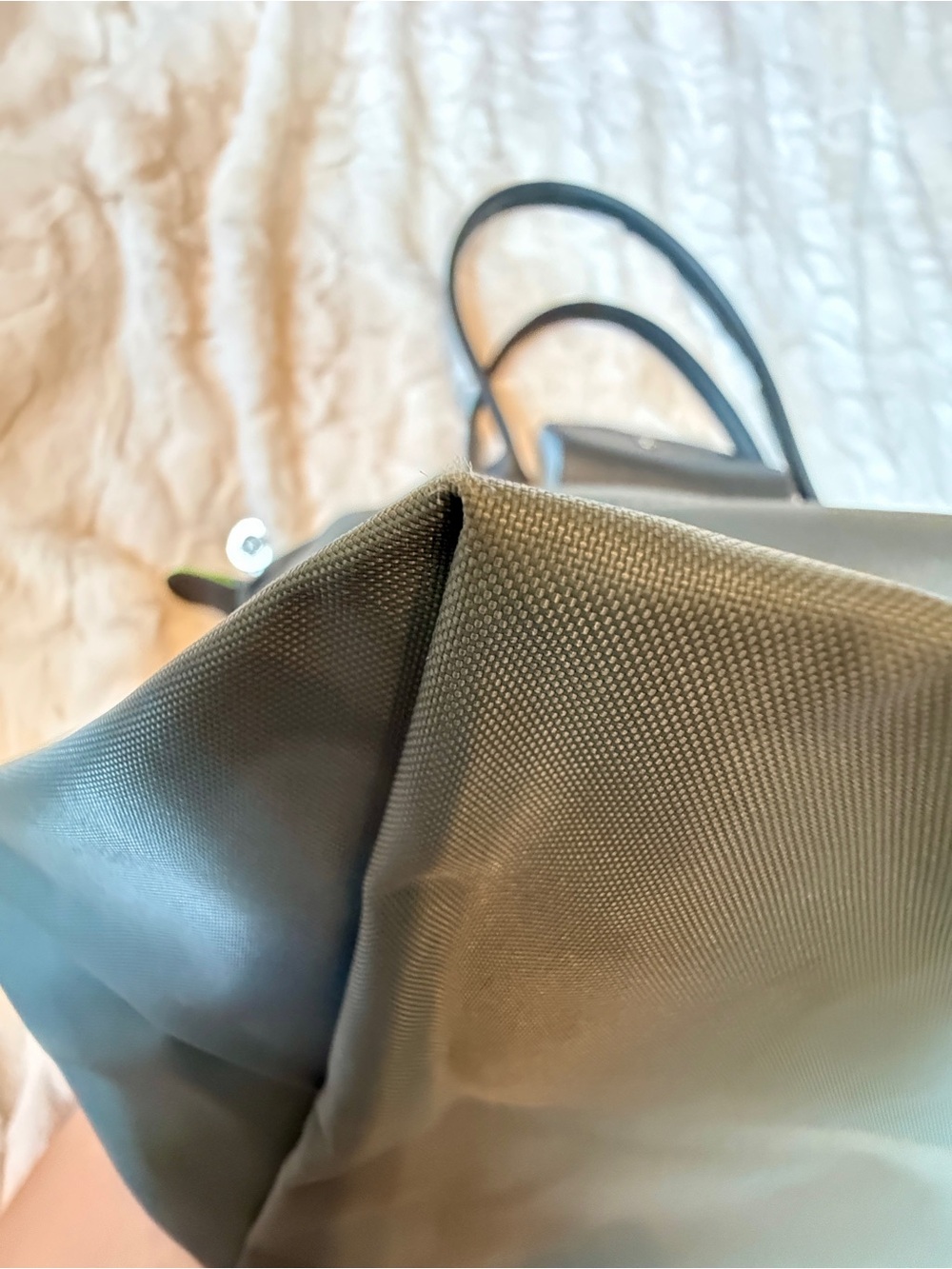 Longchamp Le Pliage Green Recycled Canvas Large Shoulder Tote in graphite - Picture 10 of 16